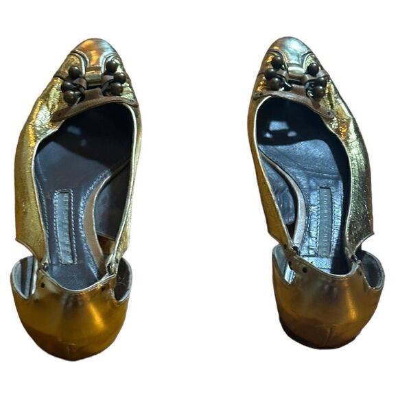 Proenza Schoulder Gold Flats Size 37 - Picture 4 of 10